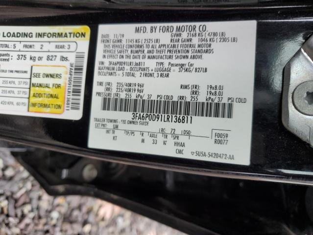 Photo 12 VIN: 3FA6P0D91LR136811 - FORD FUSION TIT 