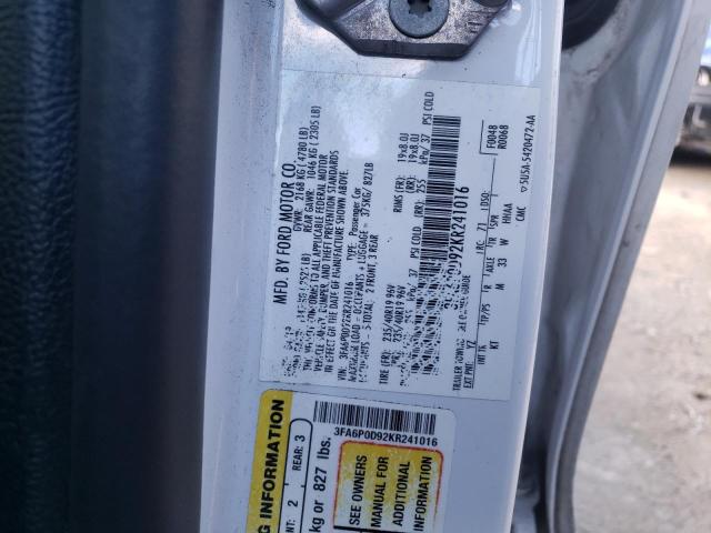 Photo 9 VIN: 3FA6P0D92KR241016 - FORD FUSION TIT 