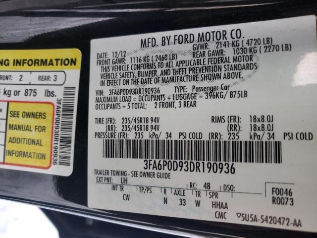 Photo 9 VIN: 3FA6P0D93DR190936 - FORD FUSION TIT 