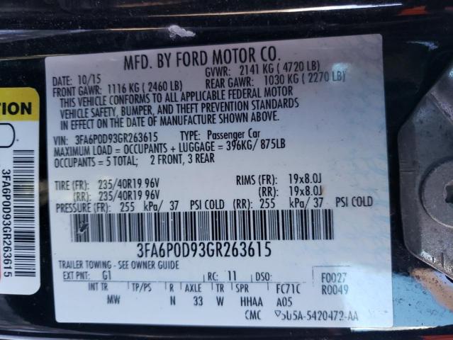 Photo 11 VIN: 3FA6P0D93GR263615 - FORD FUSION 