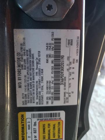 Photo 9 VIN: 3FA6P0D93KR205190 - FORD FUSION TIT 