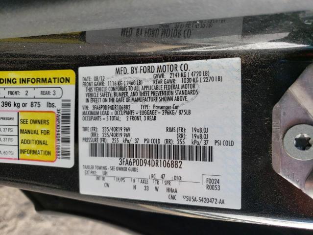 Photo 11 VIN: 3FA6P0D94DR106882 - FORD FUSION TIT 