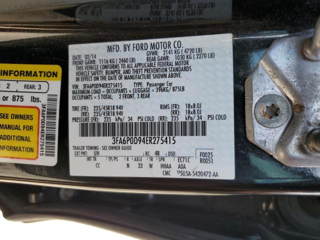 Photo 11 VIN: 3FA6P0D94ER275415 - FORD FUSION TIT 