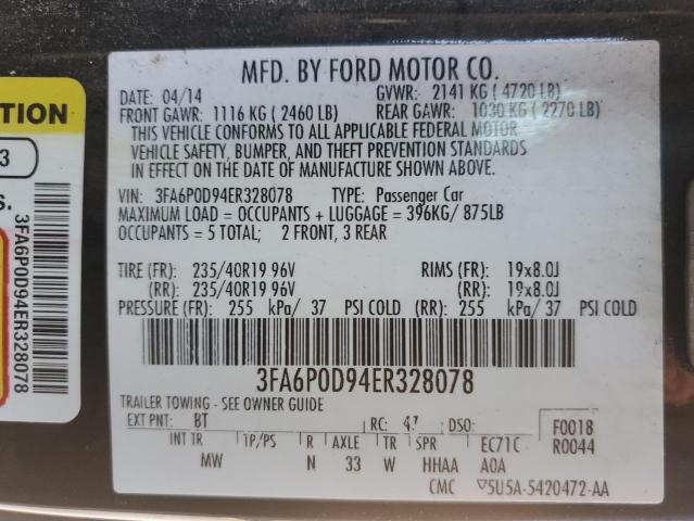 Photo 9 VIN: 3FA6P0D94ER328078 - FORD FUSION TIT 