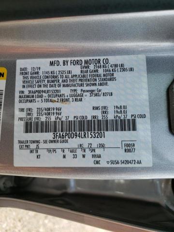 Photo 11 VIN: 3FA6P0D94LR153201 - FORD FUSION TIT 