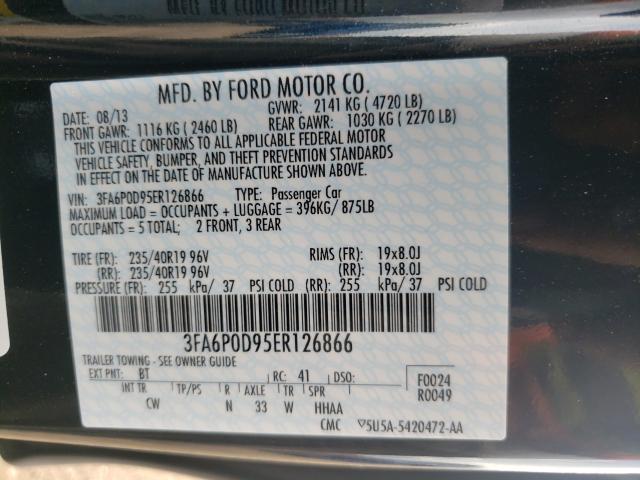 Photo 9 VIN: 3FA6P0D95ER126866 - FORD FUSION TIT 