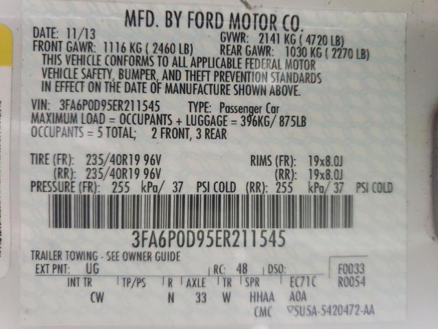 Photo 9 VIN: 3FA6P0D95ER211545 - FORD FUSION TIT 