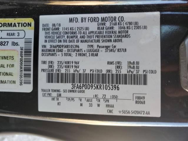 Photo 11 VIN: 3FA6P0D95KR105396 - FORD FUSION TIT 