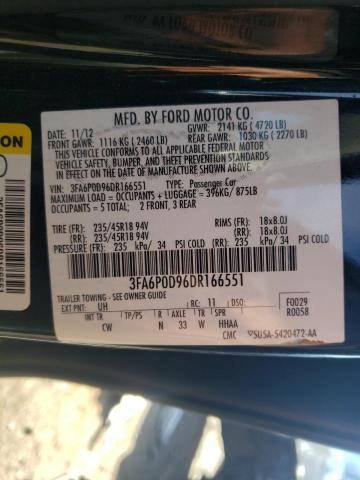 Photo 9 VIN: 3FA6P0D96DR166551 - FORD FUSION TIT 