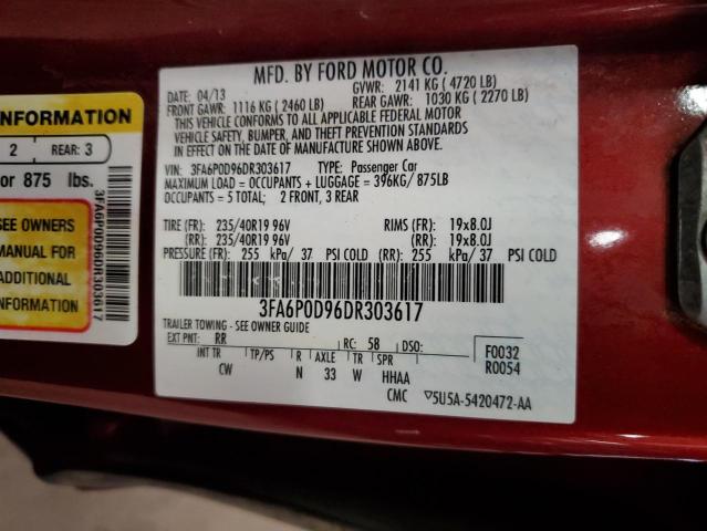 Photo 11 VIN: 3FA6P0D96DR303617 - FORD FUSION 