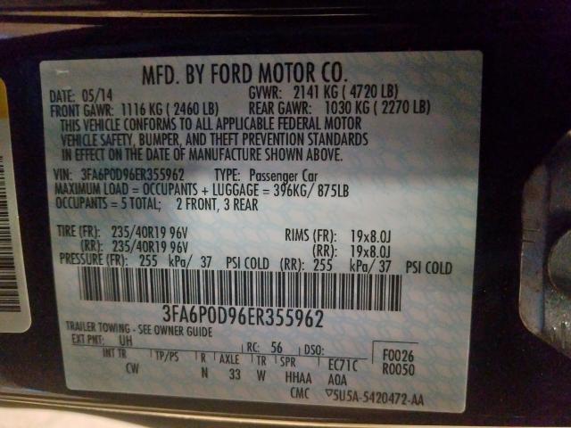 Photo 9 VIN: 3FA6P0D96ER355962 - FORD FUSION TIT 