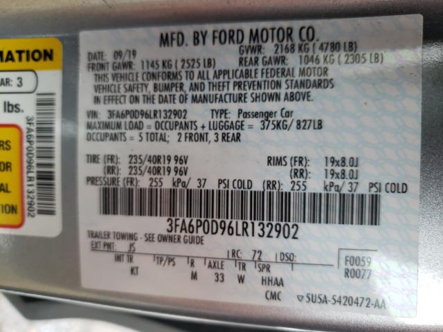 Photo 9 VIN: 3FA6P0D96LR132902 - FORD FUSION TIT 