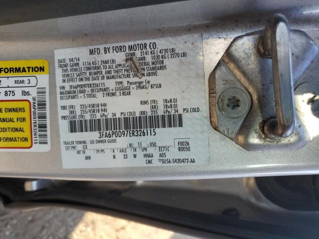 Photo 11 VIN: 3FA6P0D97ER326115 - FORD FUSION TIT 