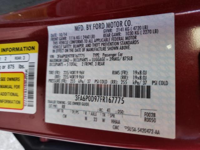 Photo 9 VIN: 3FA6P0D97FR167775 - FORD FUSION TIT 