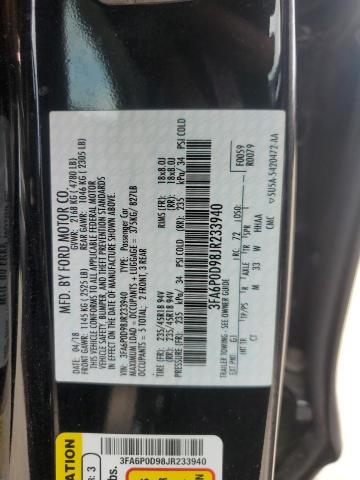 Photo 11 VIN: 3FA6P0D98JR233940 - FORD FUSION TIT 