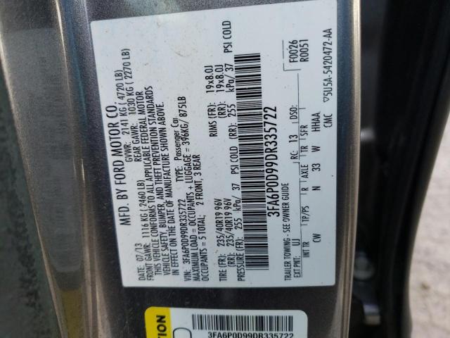 Photo 11 VIN: 3FA6P0D99DR335722 - FORD FUSION TIT 