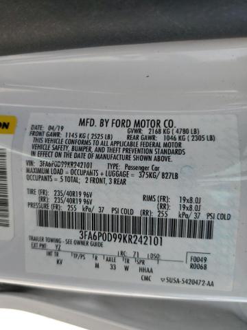 Photo 12 VIN: 3FA6P0D99KR242101 - FORD FUSION TIT 