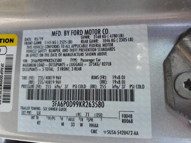 Photo 11 VIN: 3FA6P0D99KR263580 - FORD FUSION 