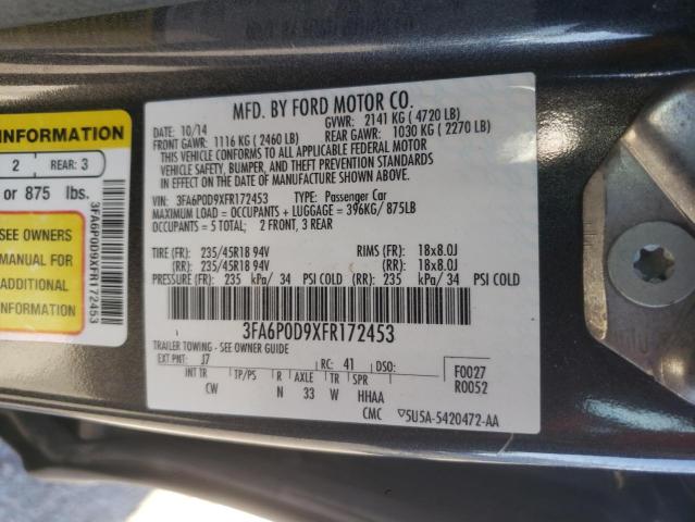 Photo 11 VIN: 3FA6P0D9XFR172453 - FORD FUSION 