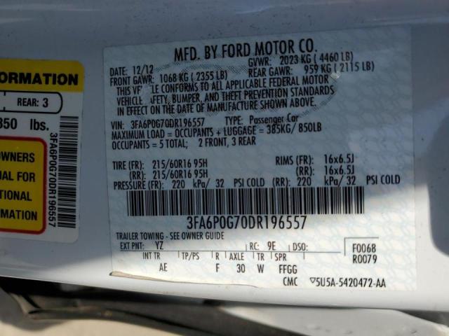 Photo 11 VIN: 3FA6P0G70DR196557 - FORD FUSION 