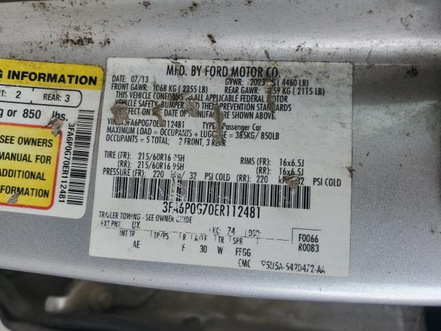 Photo 11 VIN: 3FA6P0G70ER112481 - FORD FUSION 