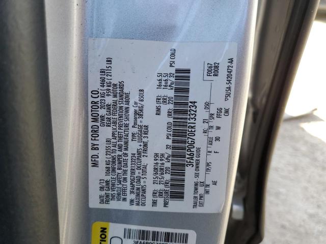 Photo 11 VIN: 3FA6P0G70ER133234 - FORD FUSION S 