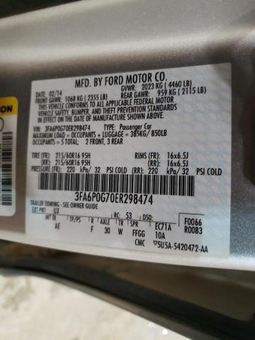 Photo 11 VIN: 3FA6P0G70ER298474 - FORD FUSION S 