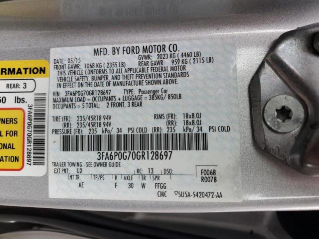 Photo 11 VIN: 3FA6P0G70GR128697 - FORD FUSION 