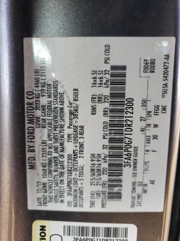 Photo 11 VIN: 3FA6P0G71DR212300 - FORD FUSION S 