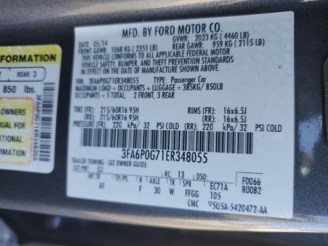 Photo 11 VIN: 3FA6P0G71ER348055 - FORD FUSION 