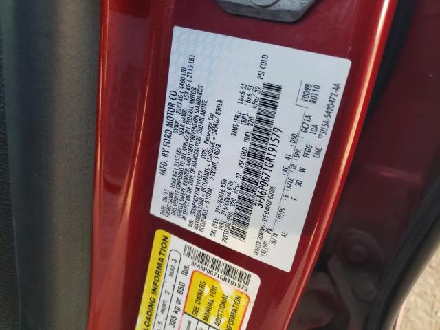 Photo 11 VIN: 3FA6P0G71GR191579 - FORD FUSION S 