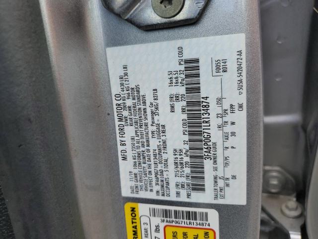 Photo 11 VIN: 3FA6P0G71LR134874 - FORD FUSION S 