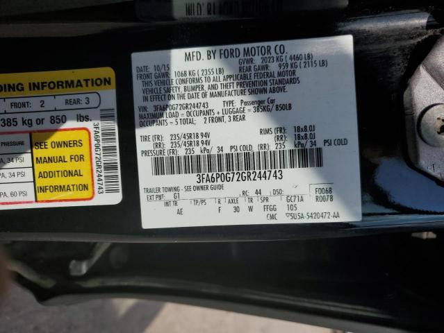 Photo 11 VIN: 3FA6P0G72GR244743 - FORD FUSION S 