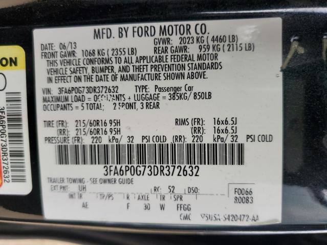 Photo 11 VIN: 3FA6P0G73DR372632 - FORD FUSION S 