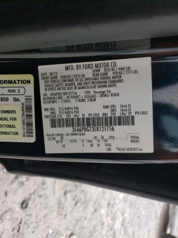 Photo 9 VIN: 3FA6P0G73ER121756 - FORD FUSION S 