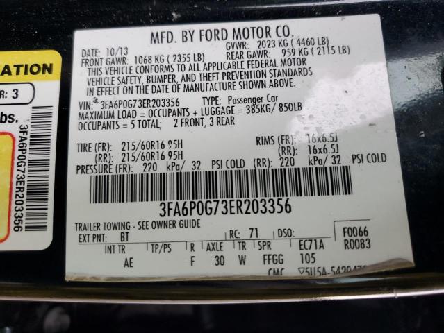 Photo 12 VIN: 3FA6P0G73ER203356 - FORD FUSION 