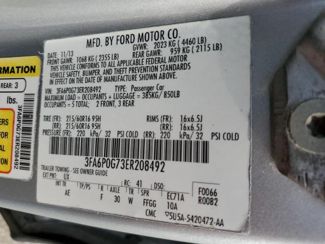 Photo 11 VIN: 3FA6P0G73ER208492 - FORD FUSION 