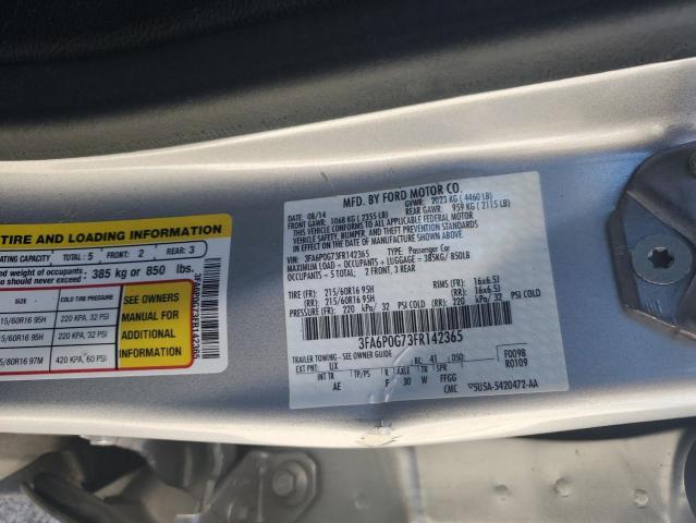 Photo 11 VIN: 3FA6P0G73FR142365 - FORD FUSION S 