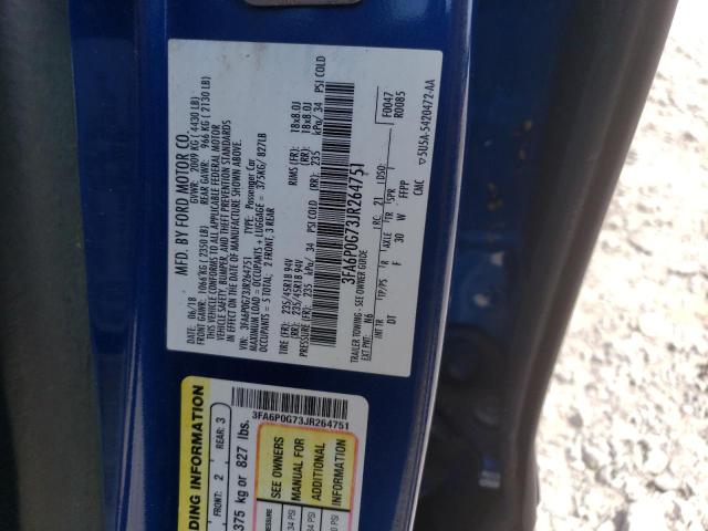 Photo 12 VIN: 3FA6P0G73JR264751 - FORD FUSION S 