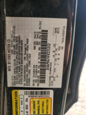 Photo 11 VIN: 3FA6P0G74FR225352 - FORD FUSION S 