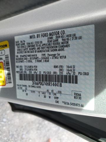 Photo 11 VIN: 3FA6P0G74HR144418 - FORD FUSION S 