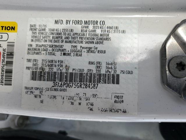 Photo 11 VIN: 3FA6P0G75GR284587 - FORD FUSION S 