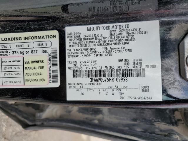 Photo 11 VIN: 3FA6P0G75HR109953 - FORD FUSION 