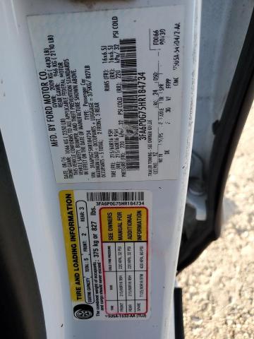 Photo 11 VIN: 3FA6P0G75HR184734 - FORD FUSION S 