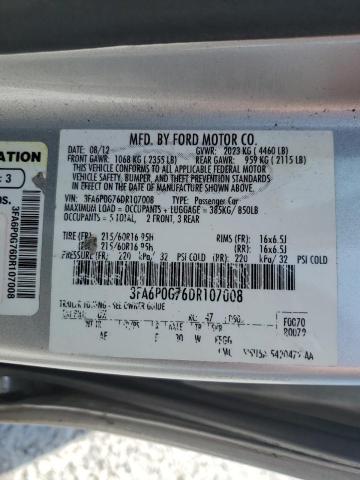 Photo 11 VIN: 3FA6P0G76DR107008 - FORD FUSION S 