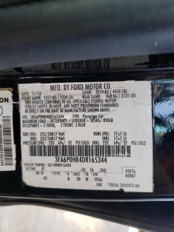 Photo 9 VIN: 3FA6P0G76DR200594 - FORD FUSION S 