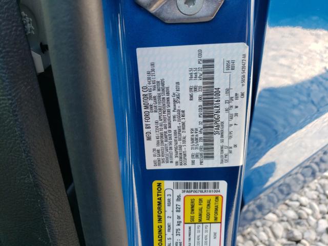 Photo 9 VIN: 3FA6P0G76LR161004 - FORD FUSION S 