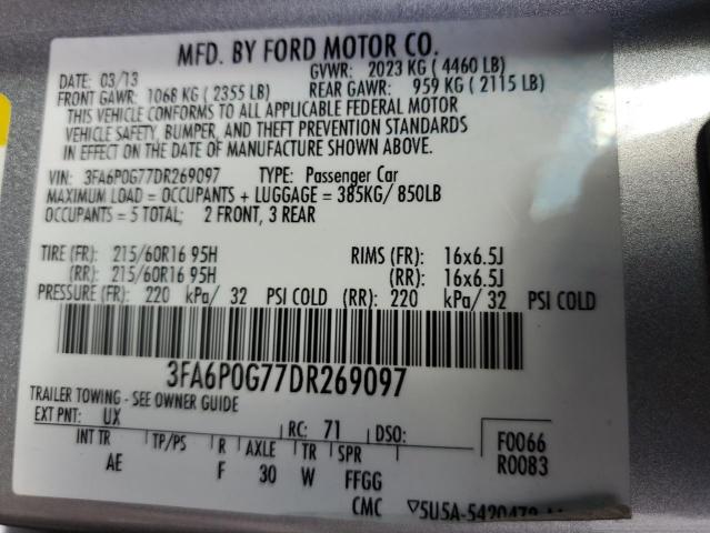 Photo 11 VIN: 3FA6P0G77DR269097 - FORD FUSION 