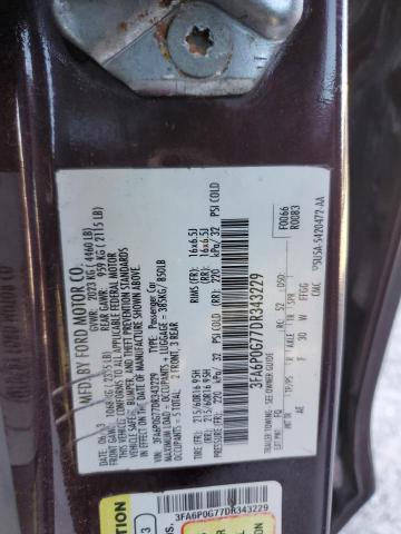 Photo 11 VIN: 3FA6P0G77DR343229 - FORD FUSION 