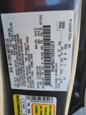 Photo 11 VIN: 3FA6P0G77DR345319 - FORD FUSION S 